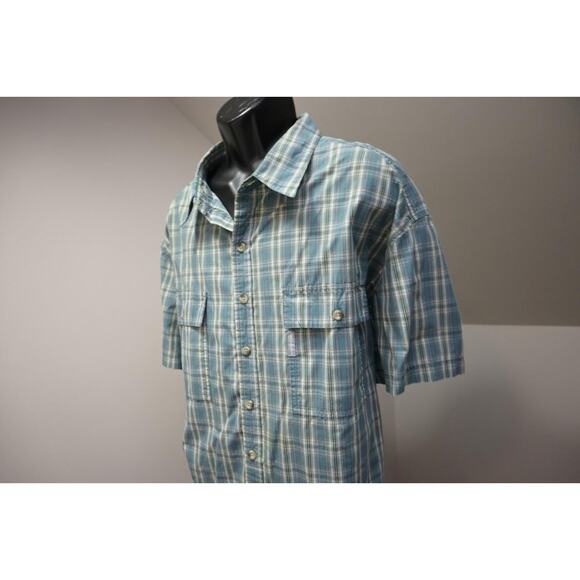 Columbia Omni-Shade Vented Fishing Shirt Plaid Short Sleeve Camping Mens 3XL - Picture 3 of 11